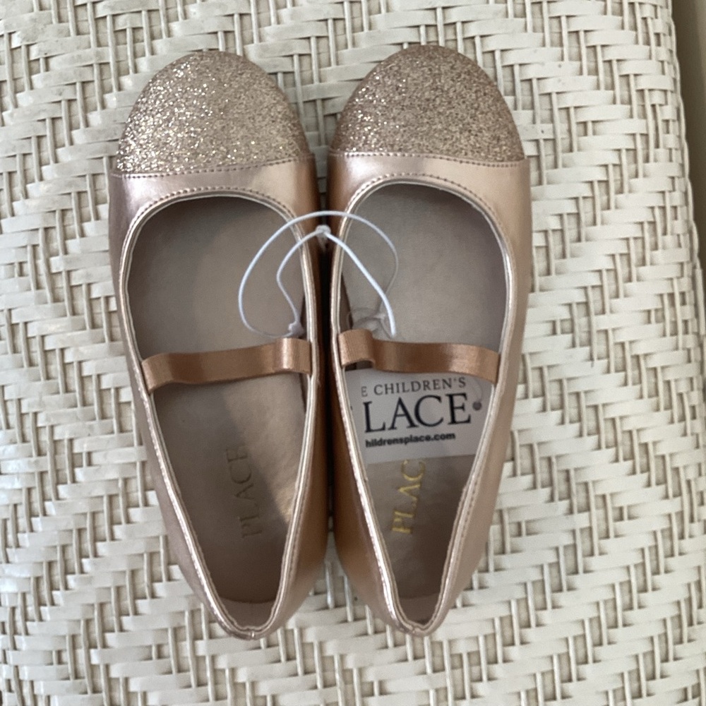 Children’s place rose gold dress shoes size 10